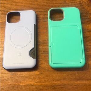 Dual-Color Phone Case Set - Lavender and Mint 
iPhone 13/14